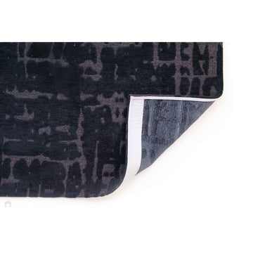 Louis De Poortere Structures Baobab 9200 Black Water Washable Polyester Flatweave Eco-Runner-Louis De Poortere-Rug Love - The Most Loved Rug Store
